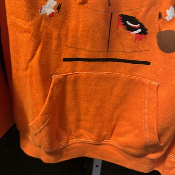 South Park Orange "They killed Kenny" Dead Hoodie size small NWOT - Picture 4 of 6